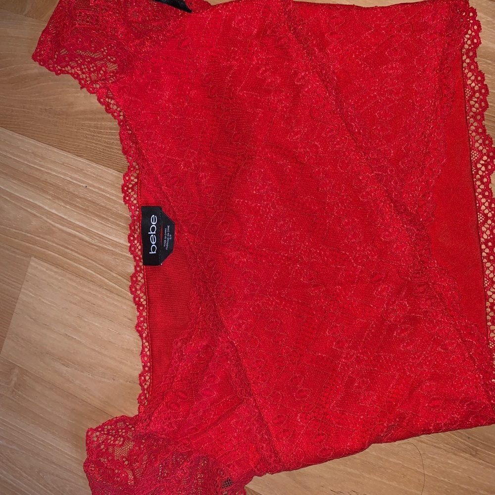 Red crop top